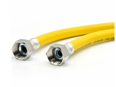 Шланг для газа ПВХ армированный 1/2", желтая, L-1,0м, г/г