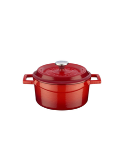 Кастрюля для подачи 14 см с крышкой, чугун