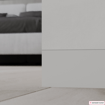 Скрытый плинтус / Теневой профиль Ликорн С-02.2.1 со сплошной грунтованной вставкой под покраску К-27.80