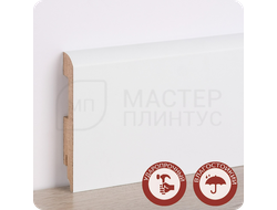 Белый МДФ плинтус под покраску (Теквуд) TeckWood Титан прямой 120 мм.