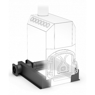 Теплодар ТОП 200 чугунная дверь со стеклом