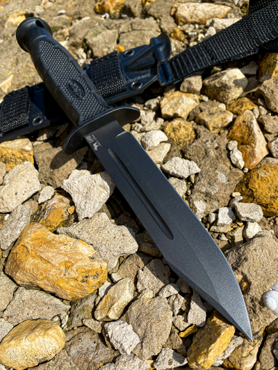 Тактический нож НР 2000 сталь 65Г, рукоять резина, ножны ABS