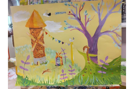 Тема: "Весенний пейзаж". Живопись