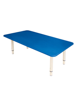 Стол детский "Дошколенок", 900х450х400-580 мм, регулируемый, рост 0-3 (85-145 см), пластик, синий, слоновая кость