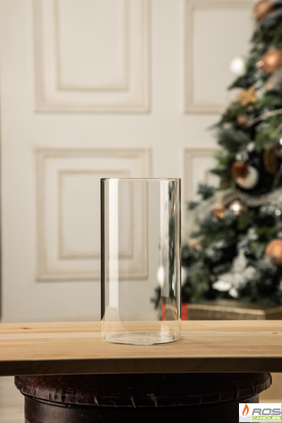 Колба/ваза 20 см с бамбуковой крышкой