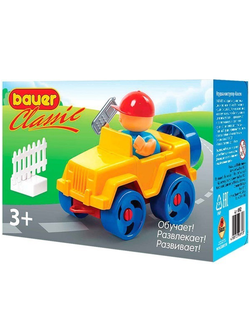 Детский развивающий конструктор Bauer Classic. Блокмен на джипе. 3+