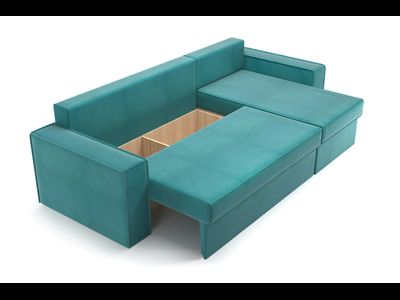 ПРАГА угловой диван ULTRA MIDNIGHT темно-синий (Софт)