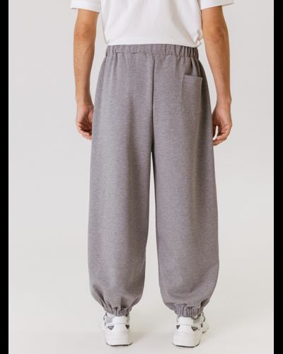 Брюки мужские свободные из вискозы  (серый меланж)