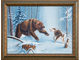 Картина маслом на холсте. Автор Мария С. - Охота на медведя в багете