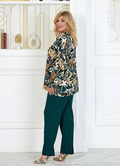 Рубашка Люси зелёный 54,56,58,64р