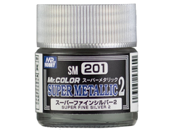 Mr. Hobby: Краска эмалевая металлик SM201 "Super Fine Silver 2"