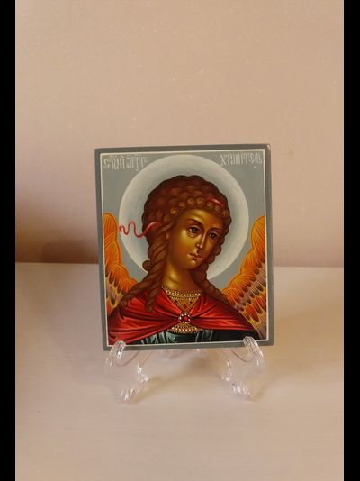 Ангел-Хранитель. Рукописная икона. 9х10,5см.