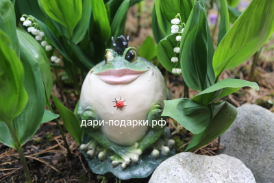 ЛЯГУШКА-ЦАРЕВНА - символ богатства и долголетия !23*17см   0,7кг    полистоун Россия 1087//012259