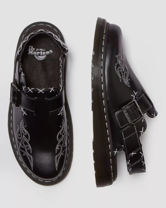 Босоножки Dr Martens Jorge Black II Gothic Americana Slingback Mules
