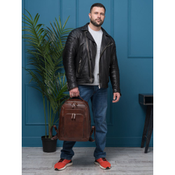 Кожаный рюкзак Montemoro Premium brown (арт. 3044-53)