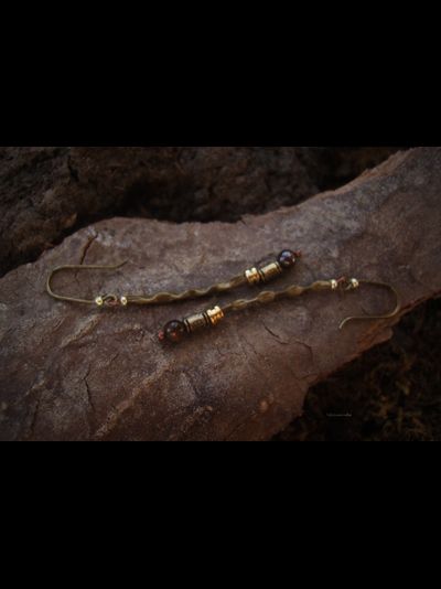 Бохо-серьги "Тропа по Редколесью"