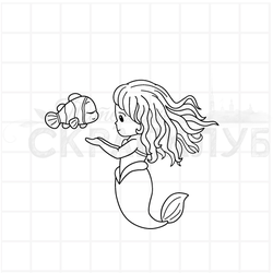 штамп русалка