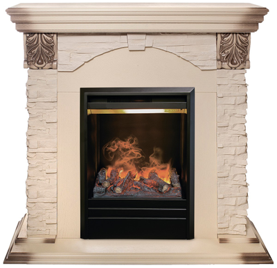 Электрокамин Dublin Lux WT с очагом 3D Olympic