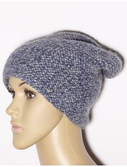 Екатеринбург. Шапка женская "Колпак изнанка" 11579  джинс, синяя