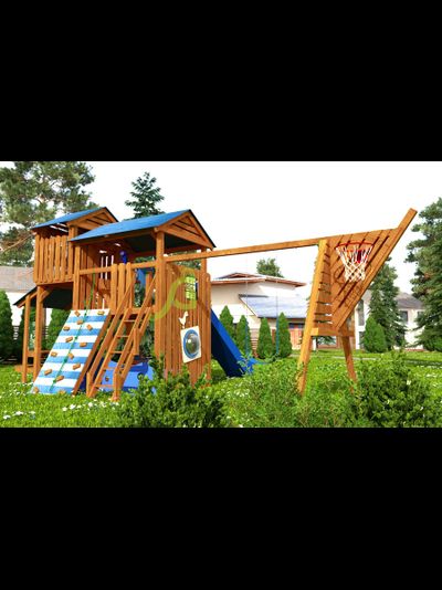 Детская деревянная площадка "IgraGrad Домик 3" для общественных мест