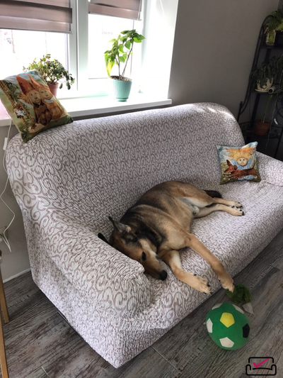 Чехол на 2х местный диван Тела  Безарро Молочный. ИТАЛИЯ