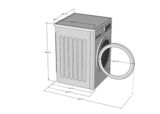 Отдельностоящая стиральная машина с сушкой Korting KWD 48IT1496