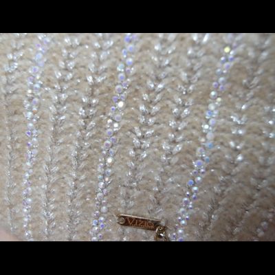 Вязаная шапка с украшениями Vizio Италия 6950 CY бежевая