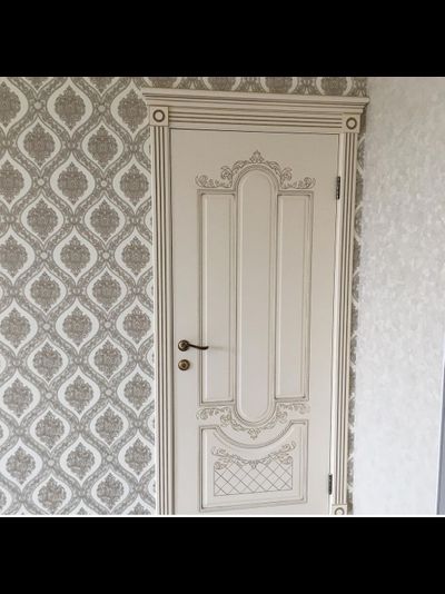 VFD. ALEXANDRIA 3D/ IVORY PC. АЛЕКСАНДРИЯ 3D/ СЛОНОВАЯ КОСТЬ--ПАТИНА КАПУЧИНО. ПОЛОТНО ОСТЕКЛЕННОЕ