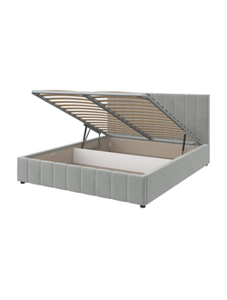 Кровать НЕЛЬСОН / ВЕРТИКАЛЬ / 1,4 /металлокаркас/ВАРИАНТ 5 ПМ (светло-серый) (Браво)