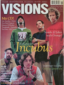 Visions Magazine November 2001 Incubus, Bush, Pulp, Иностранные музыкальные журналы, Intpressshop