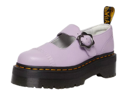 Dr Martens Addina Flower Buckle Leather Platform Lilac
