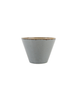 Чаша коническая 9 см 200 мл фарфор цвет тёмно-серый