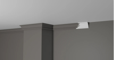 Потолочный плинтус DECOR-DIZAYN DD24, из дюрополимера, под покраску, ударопрочный, 2 метра