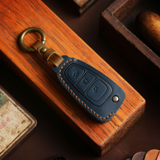 Синий чехол для выкидного ключа Ford Focus 3, Mondeo 4, Тrаnsit