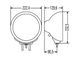 Дополнительная оптика Hella Luminator Metal  Фара дальнего света (реф.17.5) с габаритом  (1F8 007 560-011)
