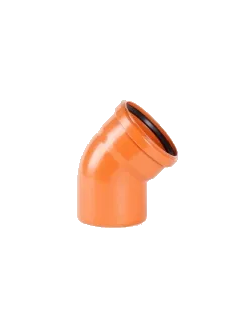 Отвод угол наружной канализации ПВХ