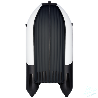 Лодка ПВХ Мастер Лодок Ривьера Килевое надувное дно 3800 "Комби" Св.Серый / Чёрный