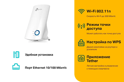 Усилитель WI-FI TP-LINK WA850RE Белый