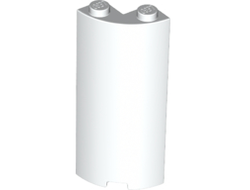Cylinder Quarter 2 x 2 x 5 with 1 x 1 Cutout, White (30987 / 6343076)