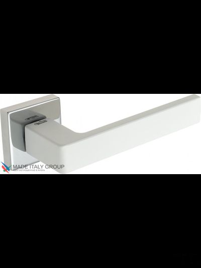 Дверная ручка Venezia Unique "BIBLO" полированный хром / белый