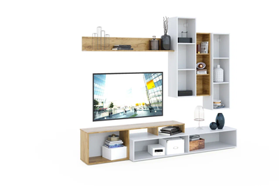 Гостиная Невио 1, крафт золотой, белый