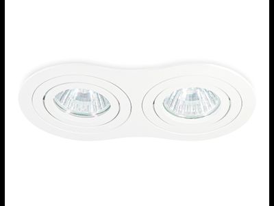 Встраиваемый светильник Ambrella 2xMR16 2xGU5.3 max11W повор. бел. 175x95x28(156x81) TECHNO SPOT TN102505/2 WH