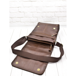 Кожаная мужская сумка Melazzo Premium brown (арт. 
5073-53)