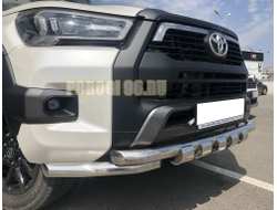 Защита переднего бампера (G) d60 для Toyota  Hilux Black Onyx 2020-