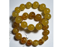Браслет шары из натурального янтаря