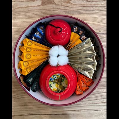 Набор №11 китайского чая с банкой для хранения чая в форме китайской тыквы (ху лу)