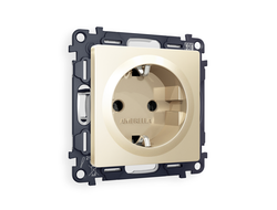 Розетка 2P+E Шампань - Ambrella Volt - ALFA