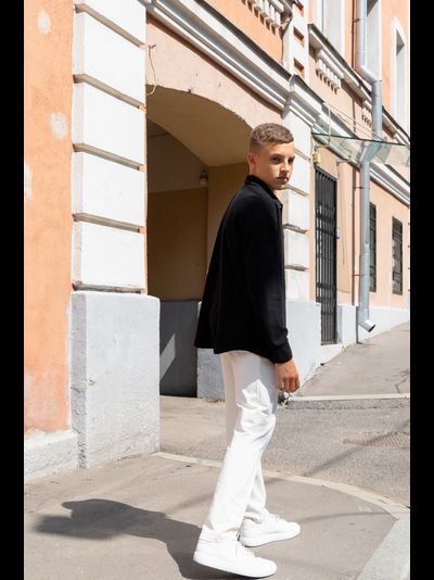 Теплая рубашка на кнопках