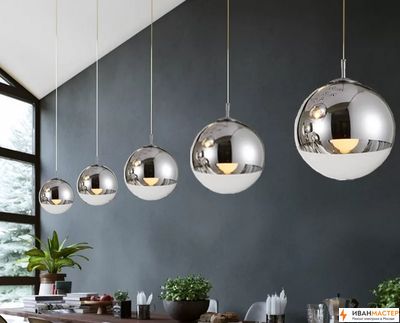 Установка подвесного светильника цена в Москве