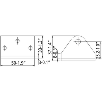 Крепление выгнутое наружу из нержавеющей стали Ultraflex SSN 21 65290 E 50 x 33 мм с самоконтрящейся гайкой и шайбами 9516011332